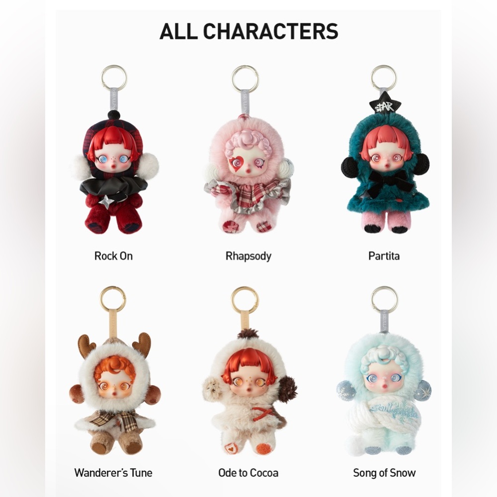 SKULLPANDA Winter Symphony Series Plush -Ode to Cocoa Keychain/Hanging On NWOT - Picture 12 of 17